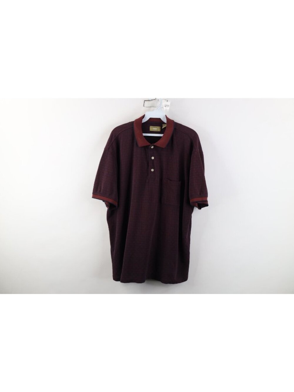 Vintage 90s Streetwear Mens XL Faded Checkered Knit Collared Golf Polo Shirt